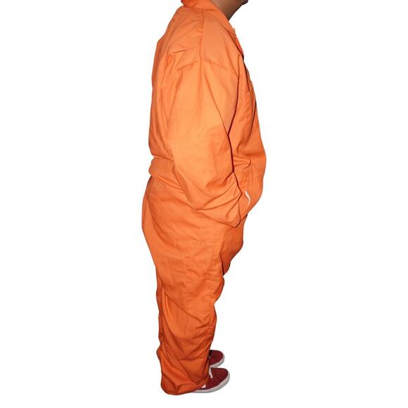 Red Kap Orange Industrial Coveralls Unisex Workwear Jumpsuit 50R Made in Mexico - Picture 2 of 9